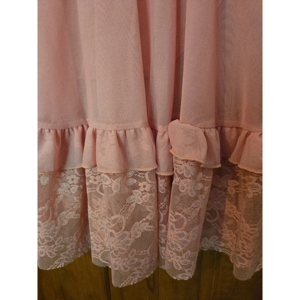 WEISSMAN - Kids Large LC Pink Lyrical Dance Costume Dress Lace Keyhole Back
